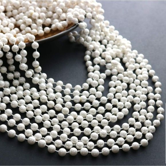 Women's 30" White Faux Pearl Necklaces Set of 3! - Picture 1 of 12